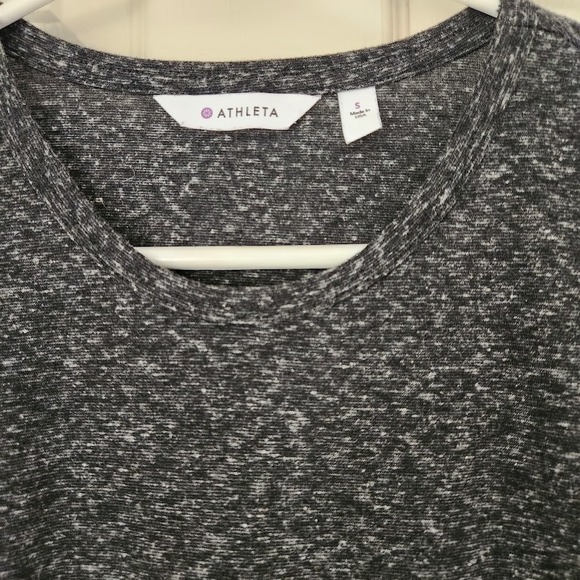 Athleta Heathered Charcoal Grey Asymmetrical Hem Tank Top Women's Size Small E03 - Picture 5 of 6